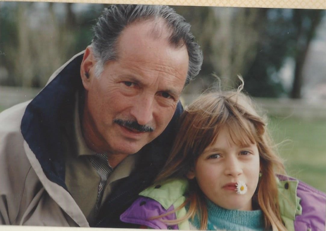 Michel et sa petite-fille Laure - 1992e